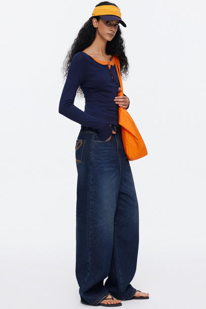 Lyocell Tencel Color-Blocked Sweater