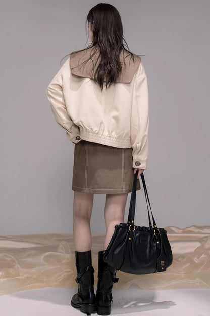 Mountain Apricot Navy Denim Jacket Set-Up