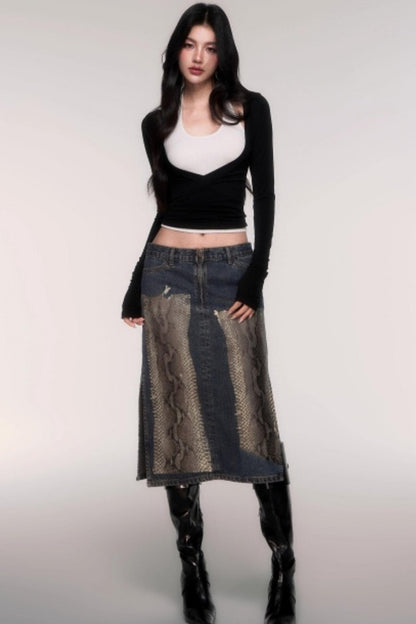 Two-Piece Halterneck Long Sleeve Top