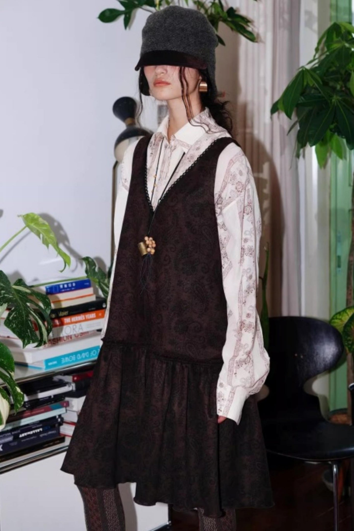 Vintage Suede Sleeveless Dress