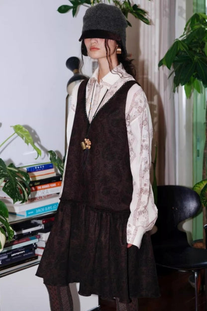 Vintage Suede Sleeveless Dress