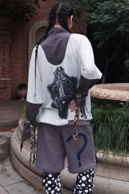 Multi-Tie Loose Long Sleeves Top