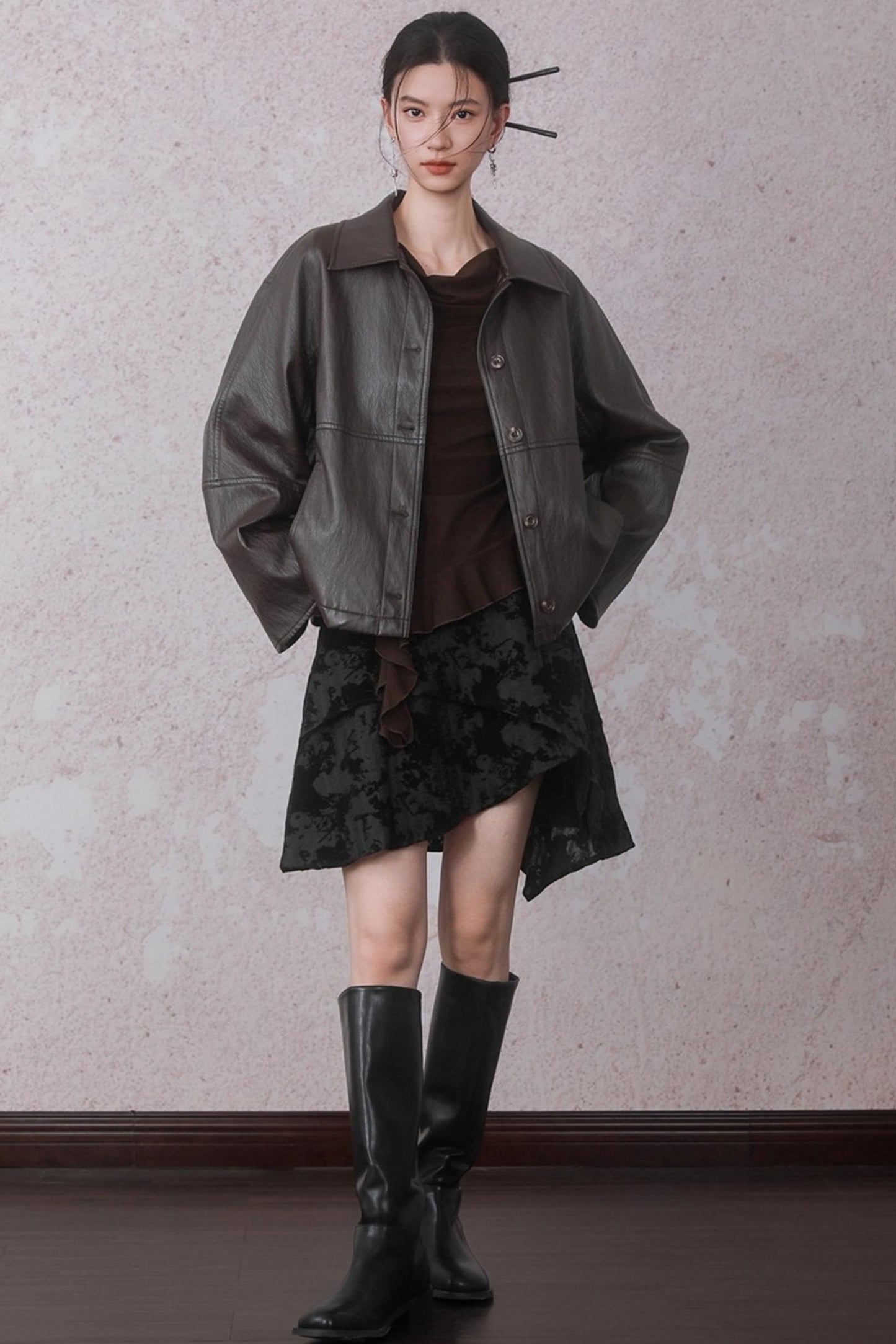 Caramel Coffee Leather Jacket