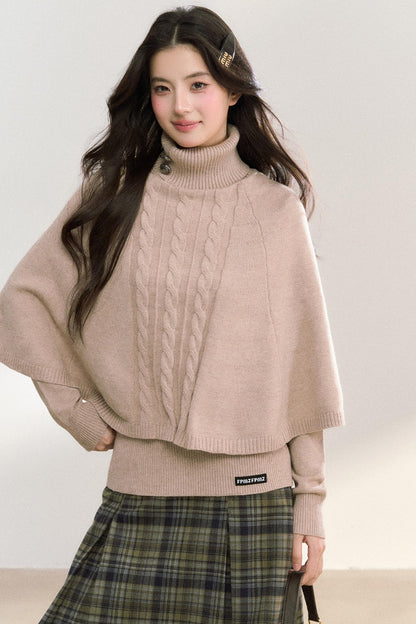 Twisted Turtleneck Sweater