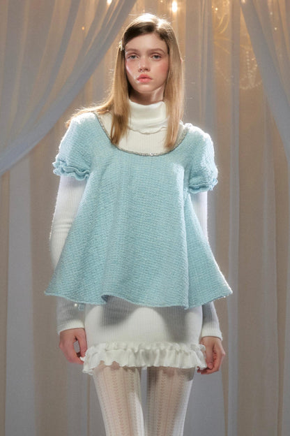 Tweed Bow-Detail Two-Piece Set