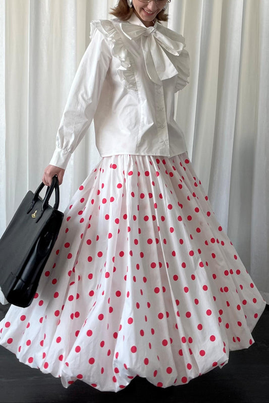 Pink Polka Dot Bubble Skirt