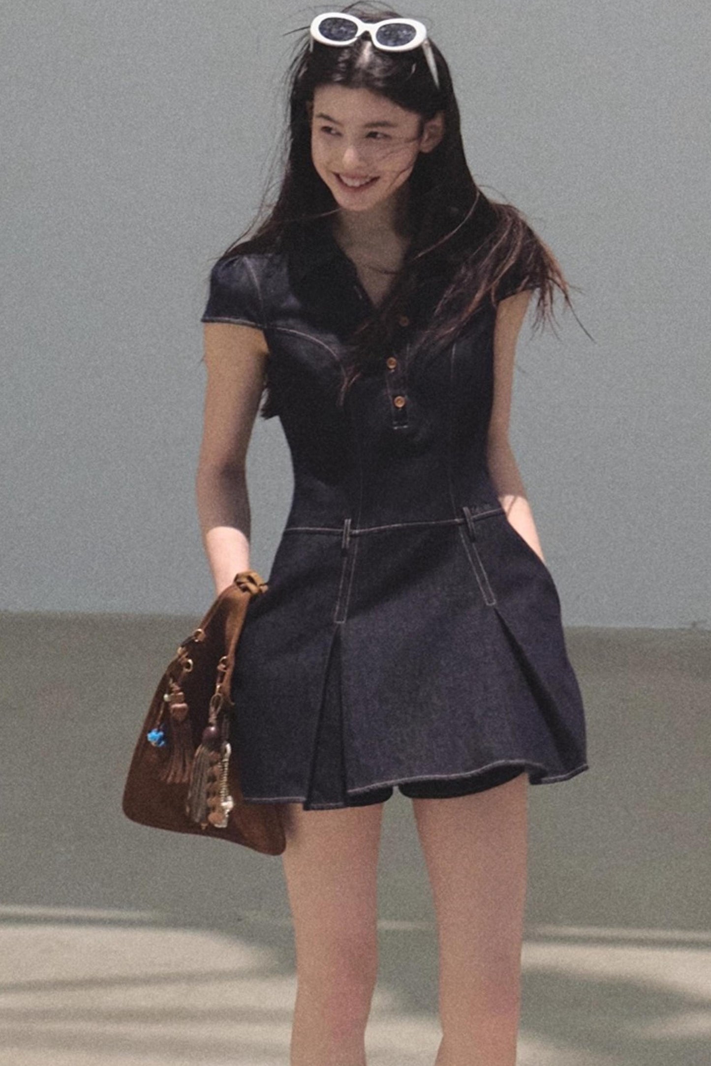 Summer V-Neck Polo Dress