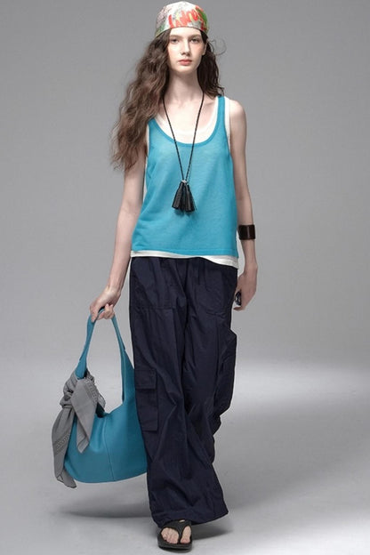 Tri-Color Linen Vest