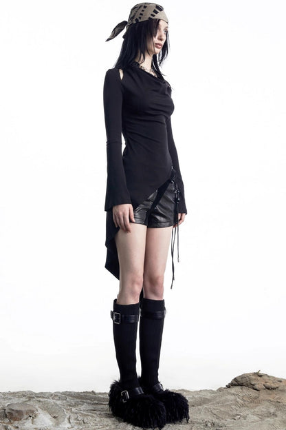 Off-the-Shoulder Knit Tee