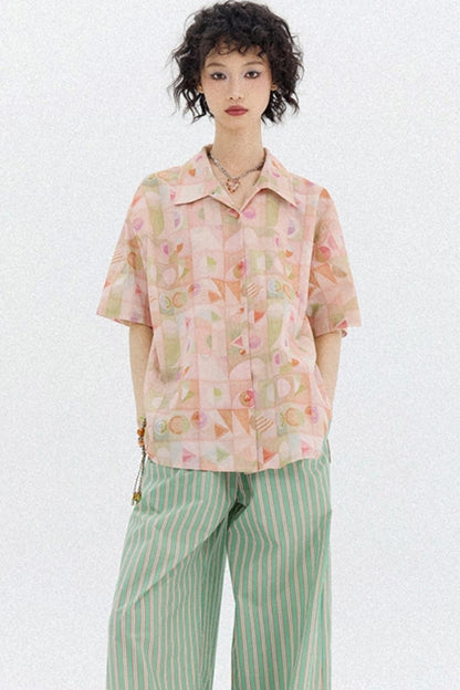 Summer Geometric Blouse