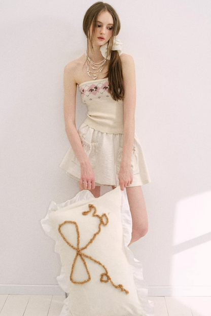 Yellow-Blue Diamond Hooded Cardigan Set-Up