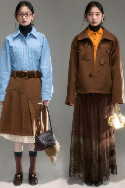 Oak Hazelnut Wool Jacket Set-Up