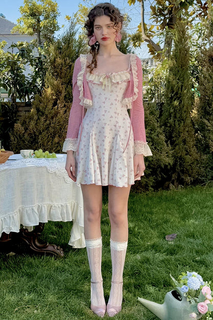 SeLace Rose Cardigan Dress Set-Up