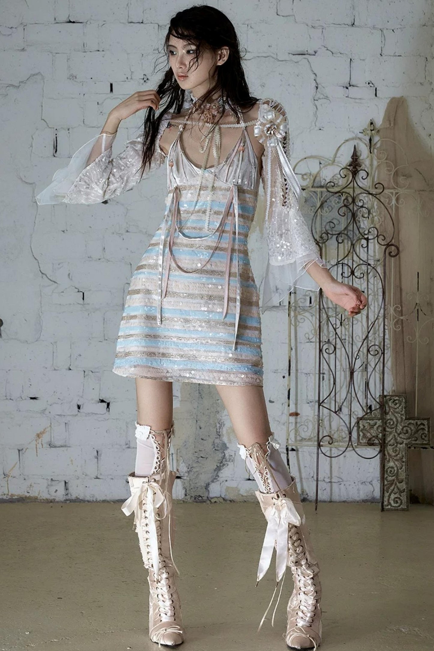 Baroque Pearl Chiffon Cover-Up
