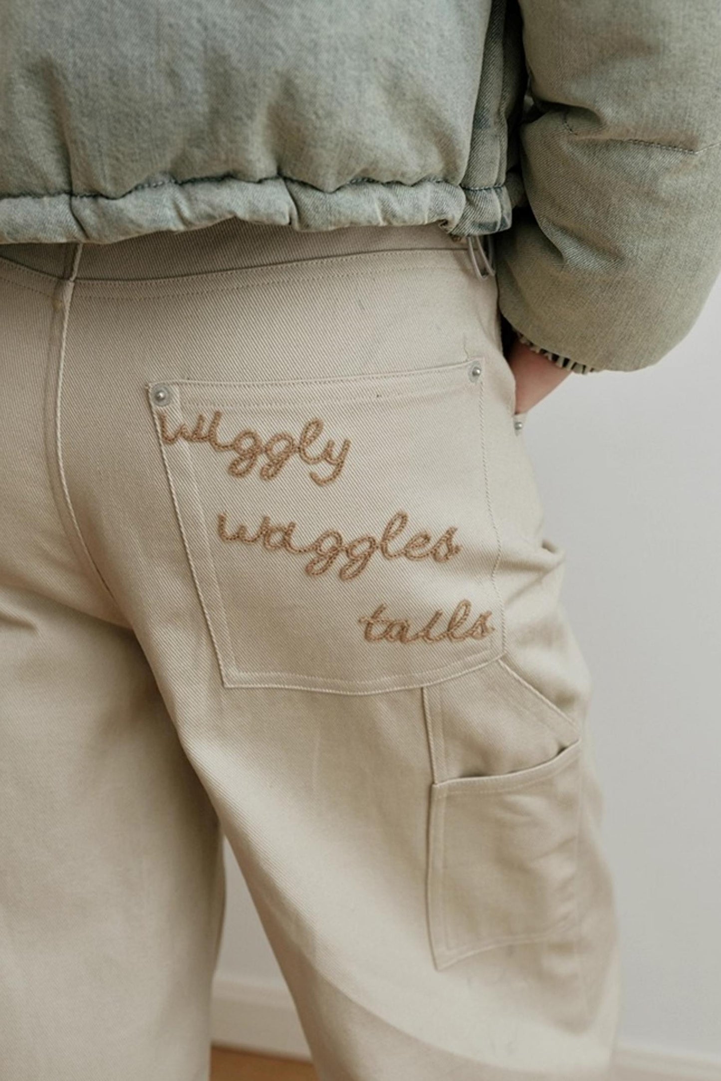 Embroidered Airy Drapey Pants