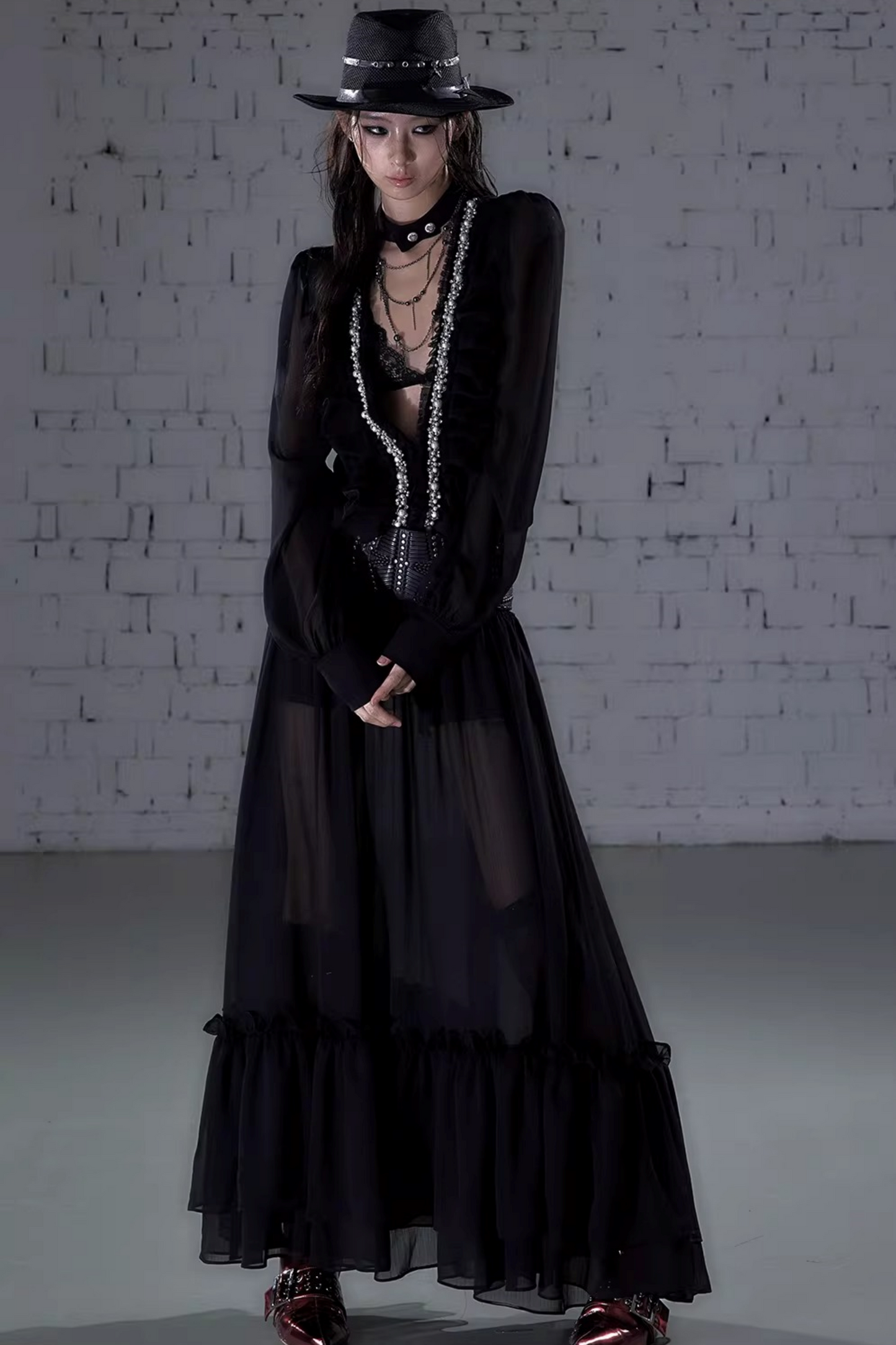 Modernes Palast-Chiffonkleid