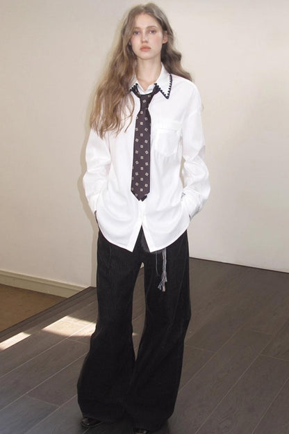 Shell-Edged Corduroy Winter Shirt