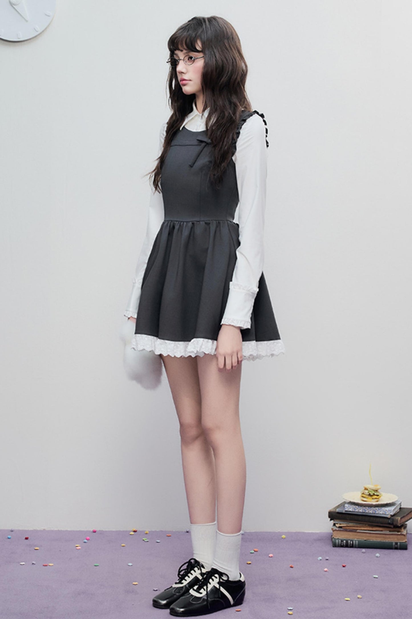 Spring Lace Bow Waist Tank Dress