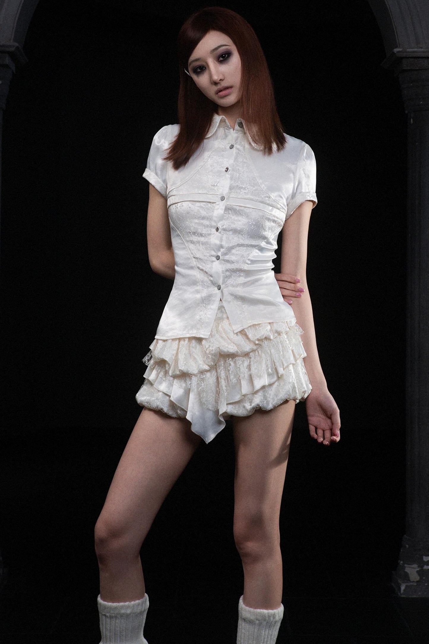 Satin Lace Doll Blouse