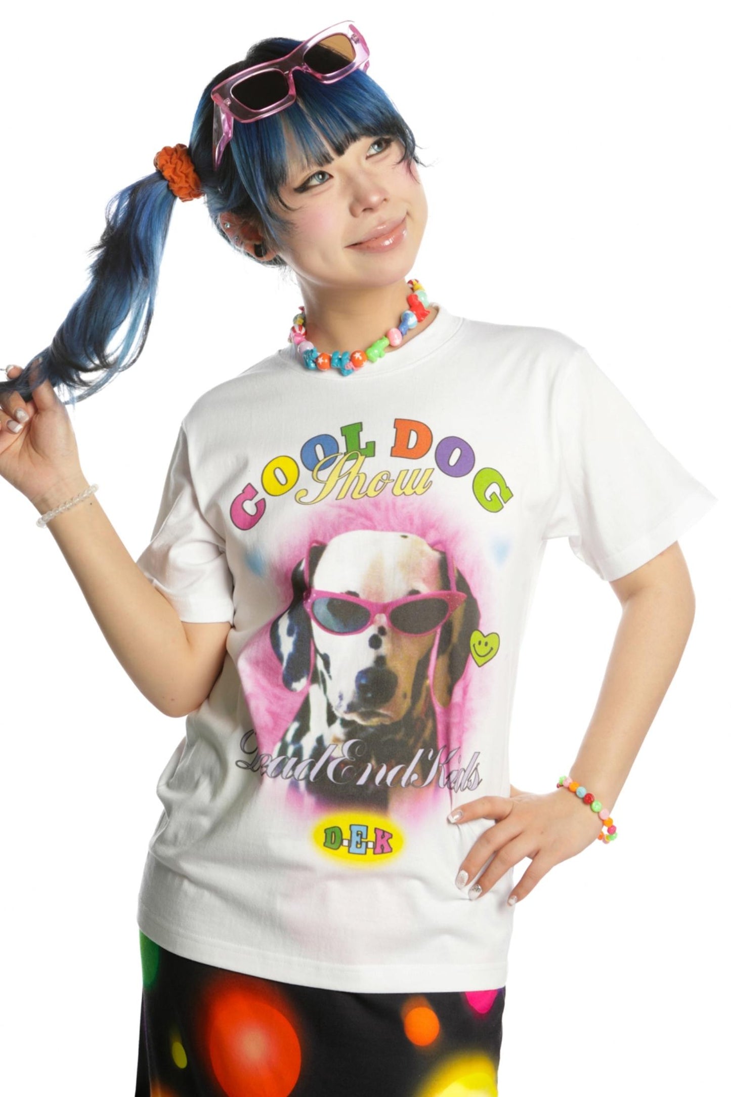 Cute Cat & Dog Print Slim Shoulder T-Shirt