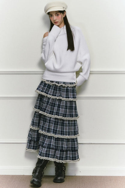 White Foaminck Slouch Sweater