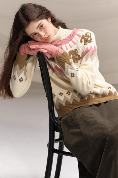 Peach Pinecone Wool Sweater