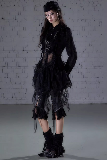 Romantic Lace Asymmetrical Dress