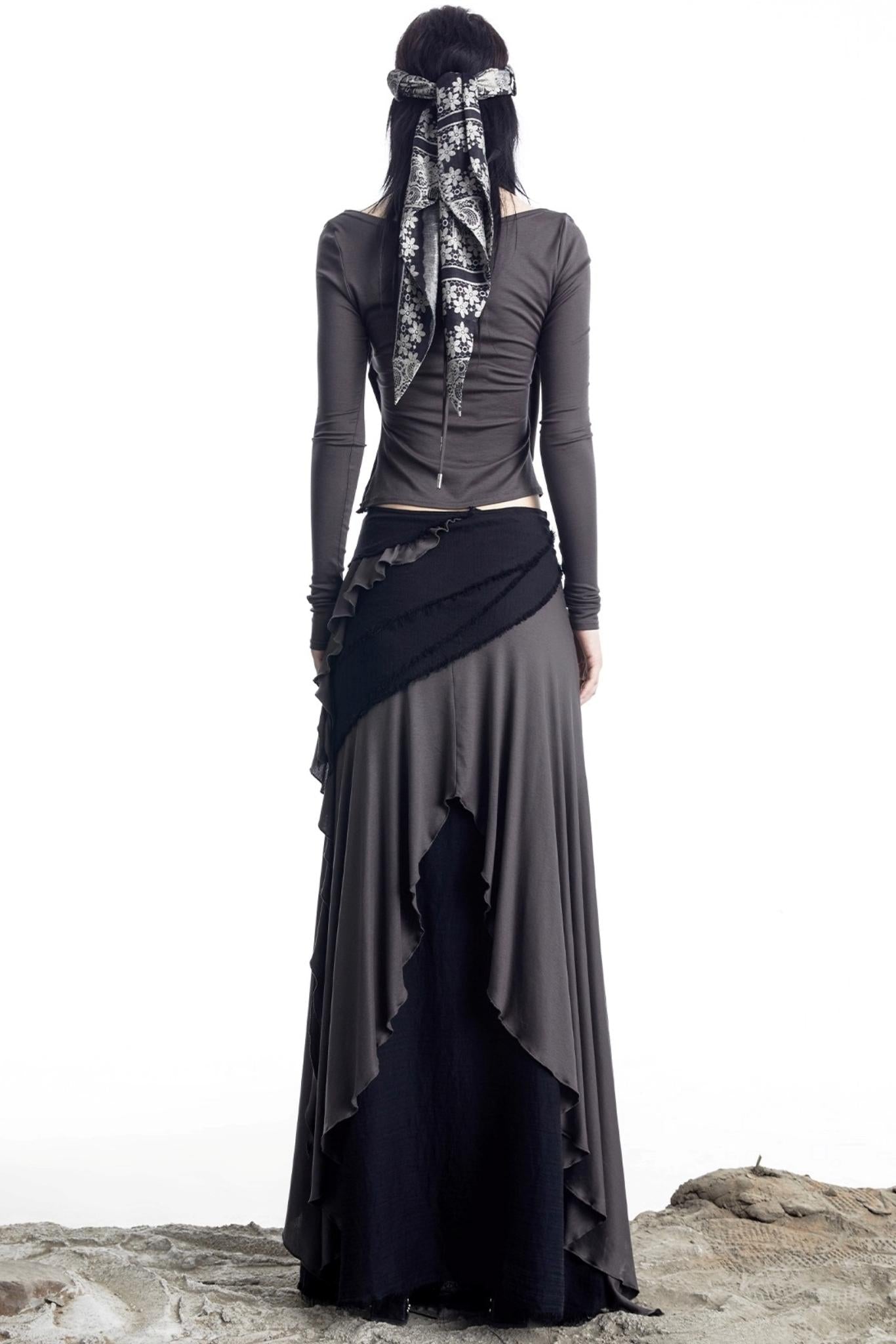 Fake Two Halterneck Swing Top