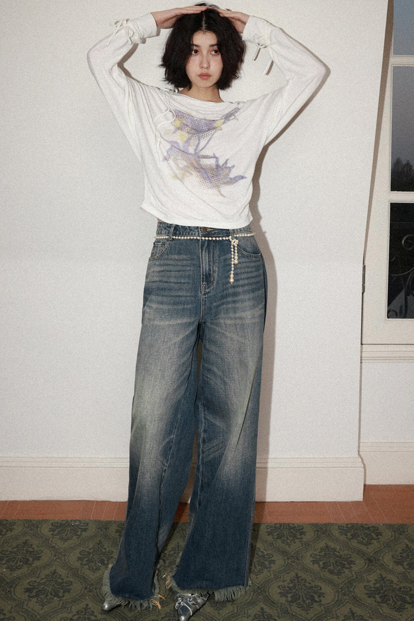 Vintage Whiskered Denim Pants