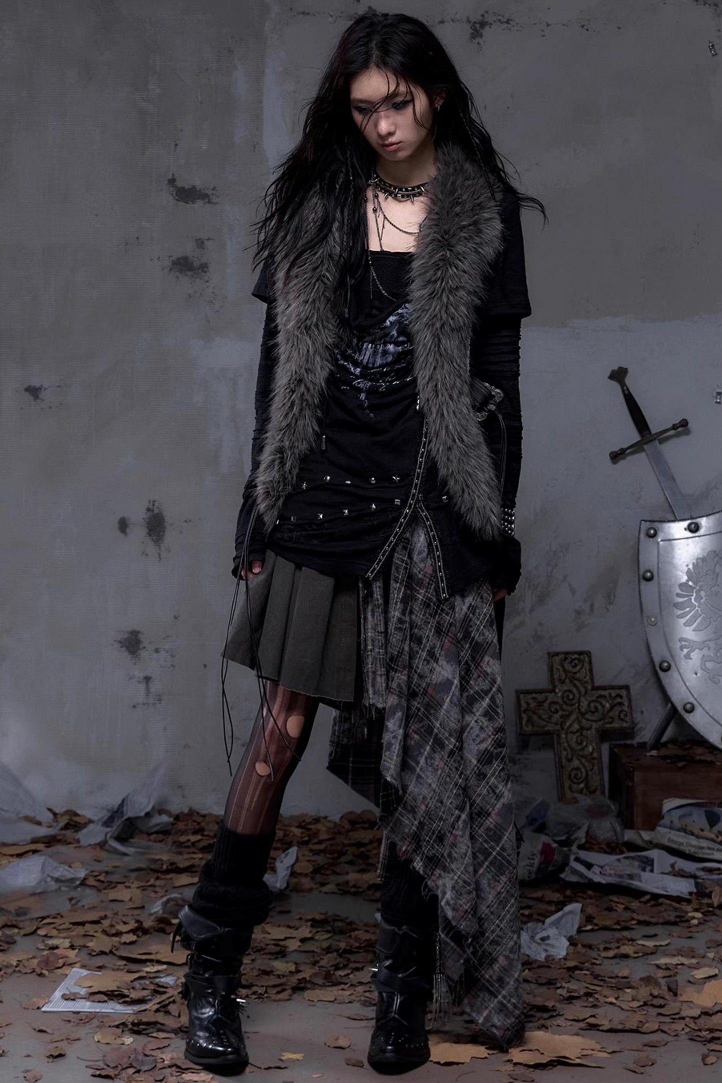 Wasteland Punk Fur Vest