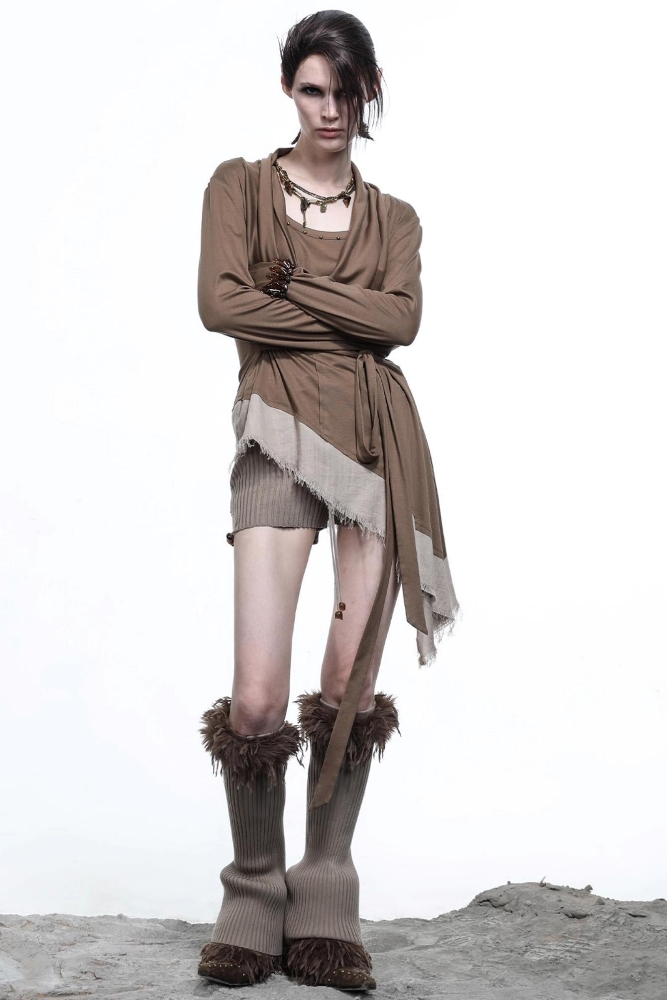 Hustle Lyocell Knit Collar T-shirt