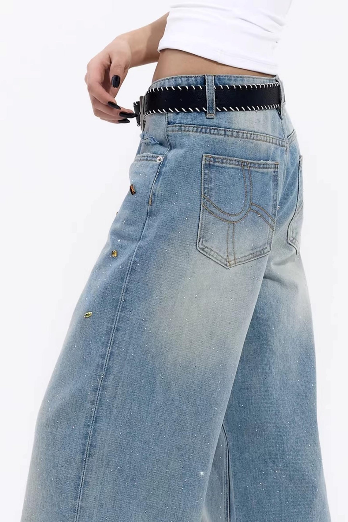 Starry Sky Gemstone Jeans