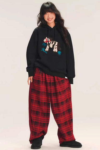 Color-Block Embroidered Hoodie
