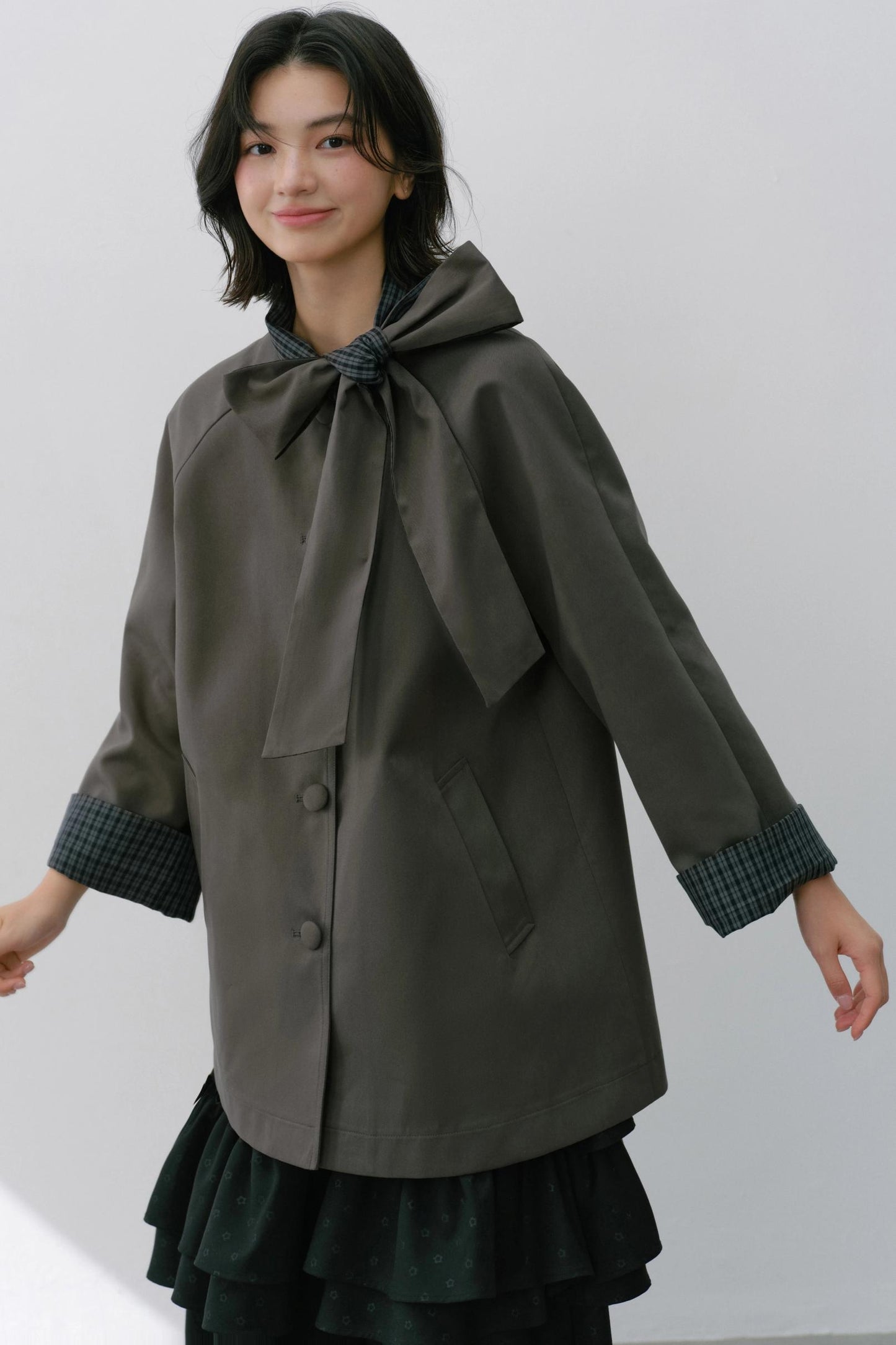 Sweet Bow Trench Coat