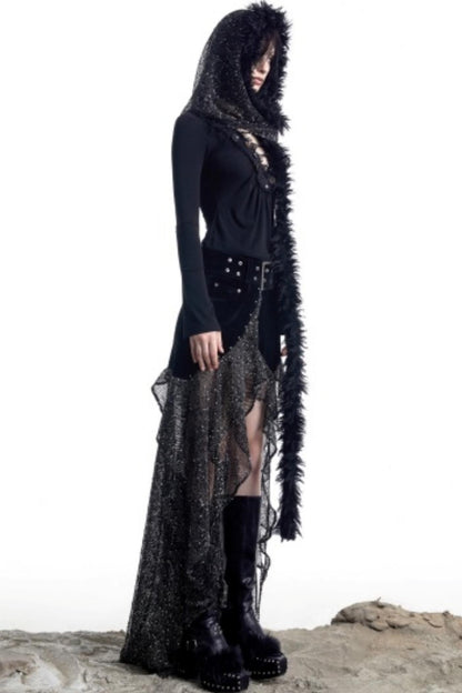 Snow Particles Wool Scarf