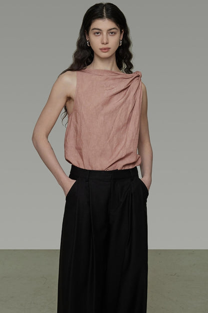 Twisted Pink Sleeveless Camisole