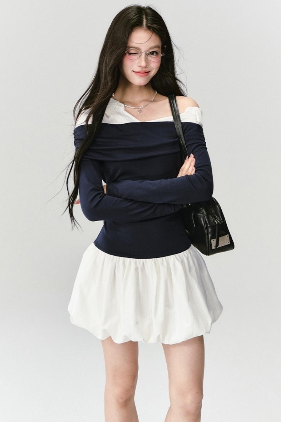 Fragile Flower Bud Puffy Dress