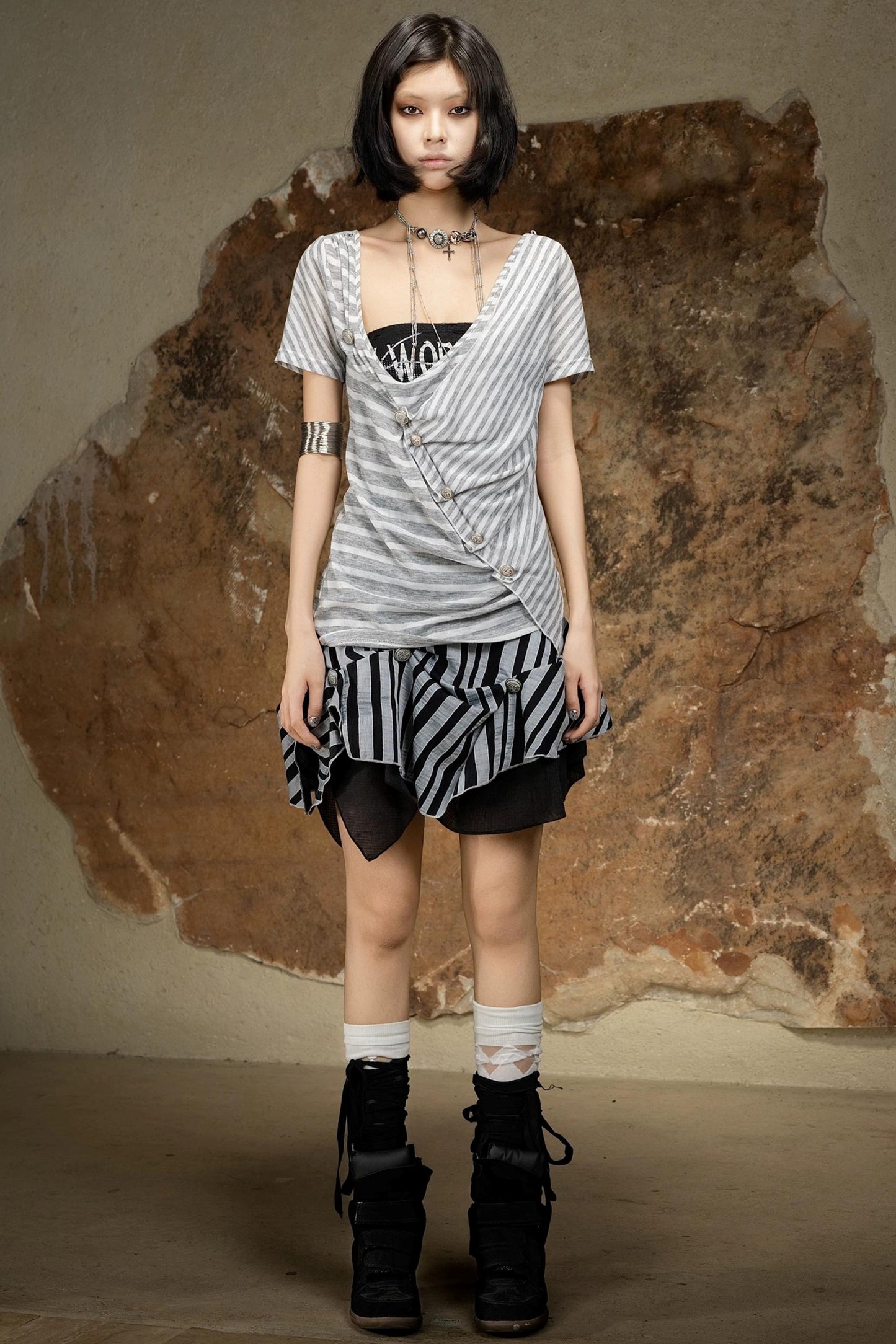 Sexy Retro Striped Skirt