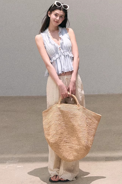 Pure Cotton Embroidered Pants