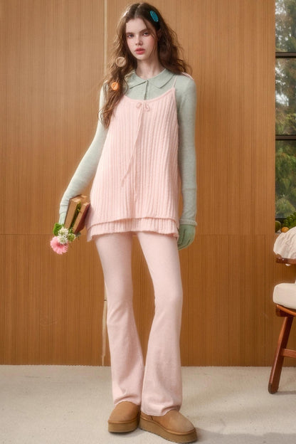 Soft Gemstone Wool Pants Set-Up