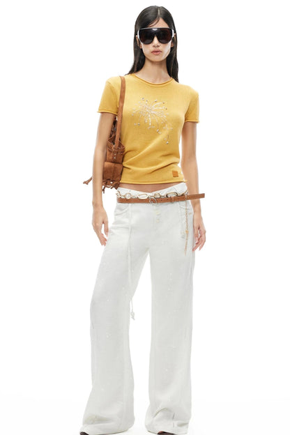 Fireworks Beaded Knit Tee