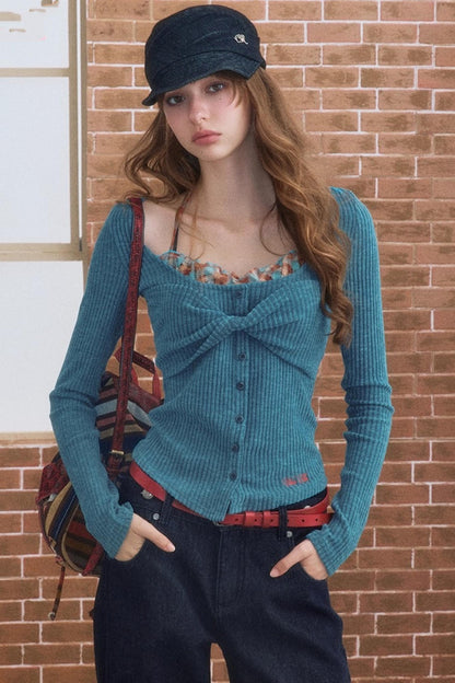 Contrasting Halterneck T-Shirt