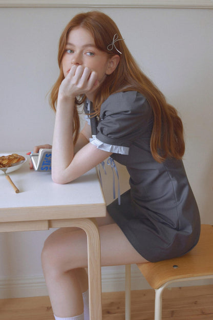 Vintage Ruffle Bow Dress