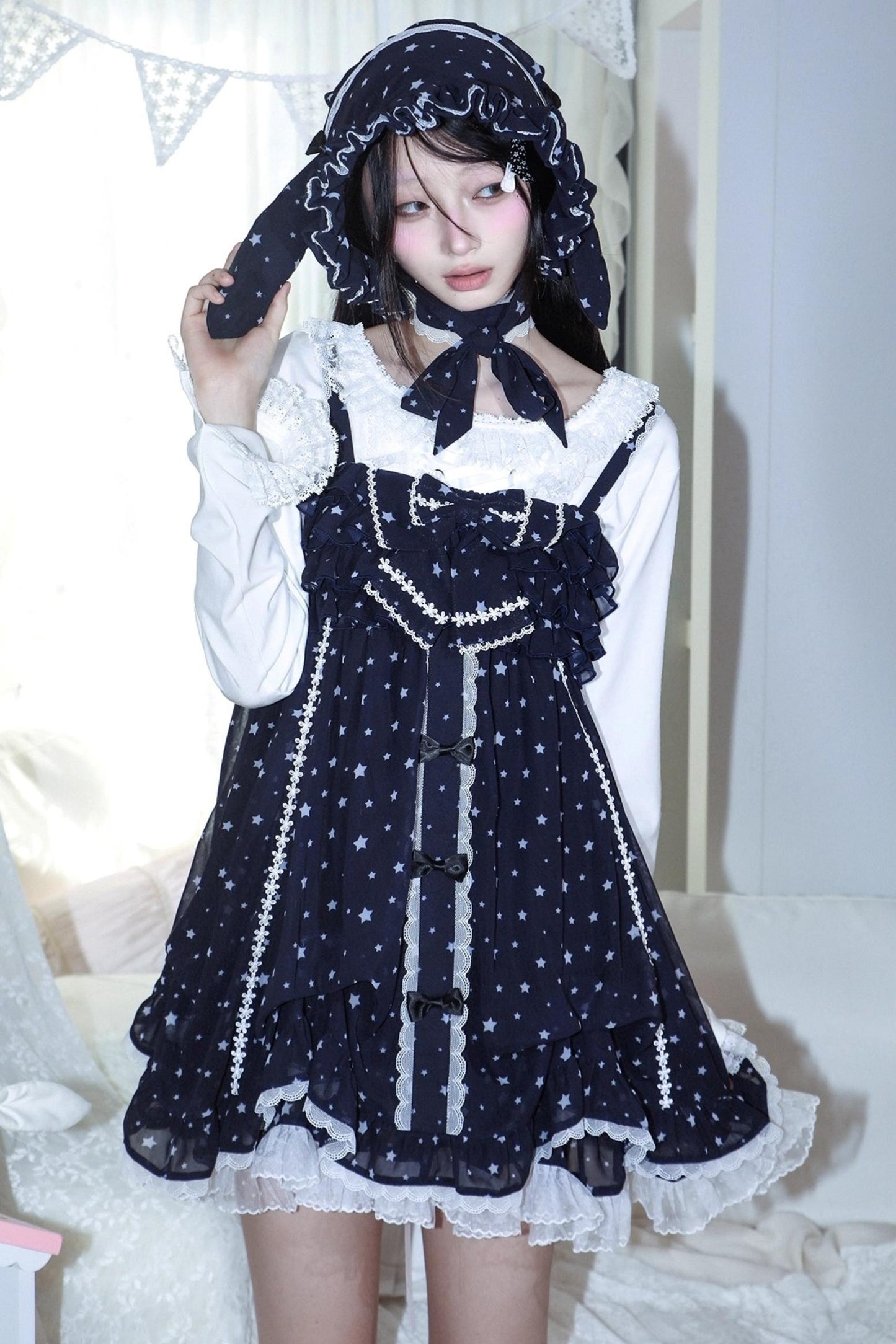 Star Dot Chiffon Sundress