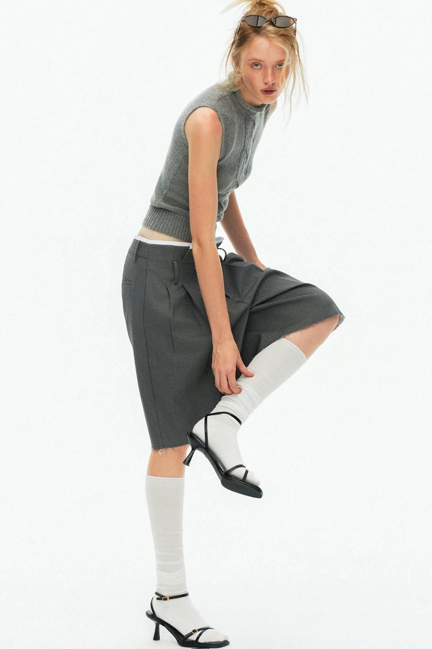 Tencel Wool Pleated Pants