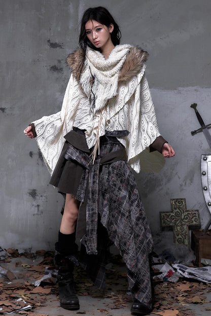 Millennium Vintage Knit Cape Jacket