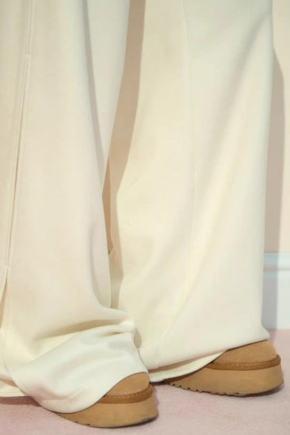 Straight Woolen Trousers