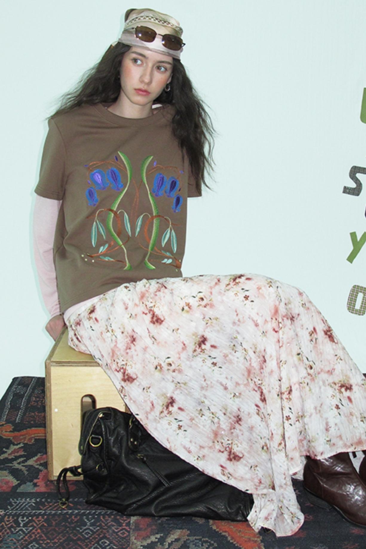 Brushed Knit Long Sleeve T-shirt