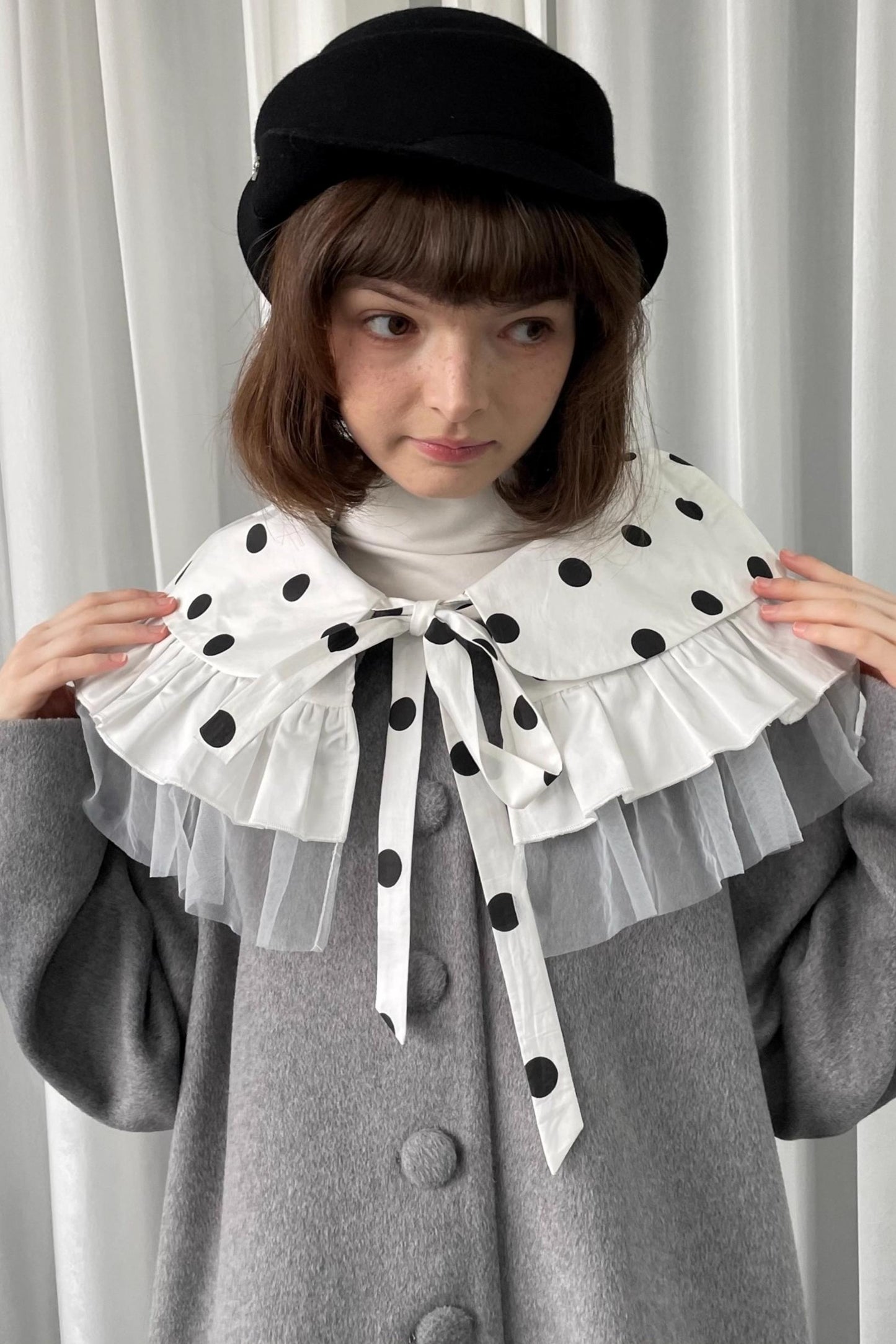 Lace Polka Dot Layered Womens Shawl