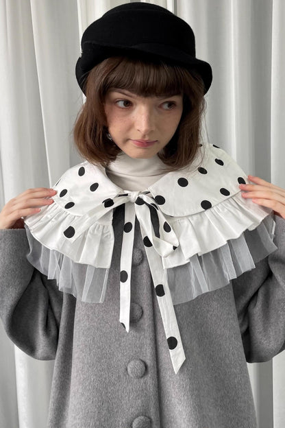 Lace Polka Dot Layered Womens Shawl